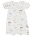 Joha Summer Romper - Wool/Silk - Off White w. Print