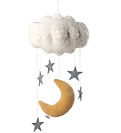 Mobile pour Bébé Sebra - Lune et étoiles - Beige