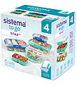 Sistema Nestisbox - 4 Pakki - Stax To Go - Blár/Grænblátt