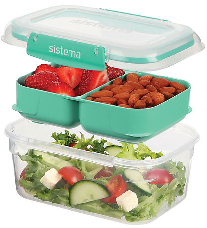 Sistema Lunchboxes - 4-Pack - Stax To Go - Blue/Turquoise
