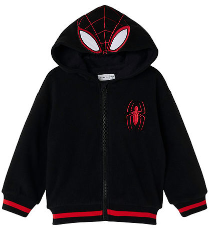 Name It Fleecejacke - NmmJared Spider-Man - Schwarz m. Print
