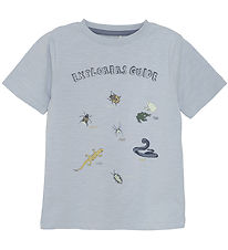 Minymo T-Shirt - Blue Nebel m. Print
