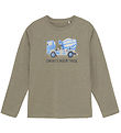 Minymo Blouse - Timber Wolf w. Print