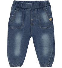 Minymo Jogginghosen - Jeansstoff - Blue Nights