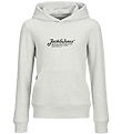 Jack & Jones Hoodie - JjBeau - White Melange