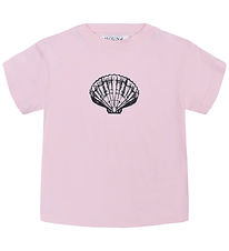Hound T-shirt - Cropped - Soft Pink w. Seashell