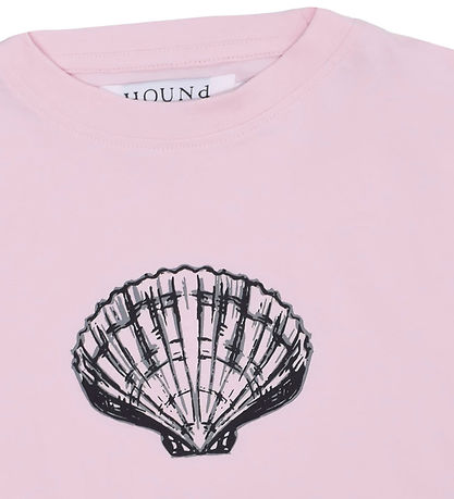 T-Shirt Hound - Recadré - Soft Rose av. Coquillage