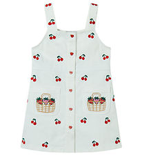 Stella McCartney Kids Jurk - Ivoor/Borduurwerk