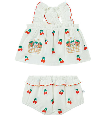Stella McCartney Kids 여름 세트 - 상의/블루머 팬츠 아이보리 포함 체리