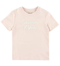 T-Shirt Calvin Klein - Colour Logo - Argent Peony Rose