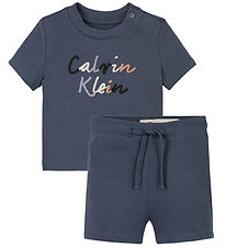 Set Calvin Klein - Shorts/T-Shirt - Colour Logo - Grisaille Grey