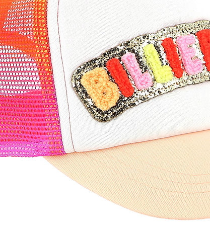 Billieblush Kappe - Weiß/Multi m. Goldglitzer