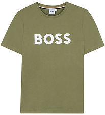 BOSS T-shirt - Dark Green w. White