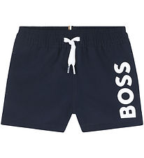 BOSS Badeshorts - Navy m. Weiß