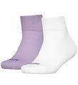 Puma Sneaker-Socken - 2er-Pack - Kids Viertel - Lila/Weiß m. Her