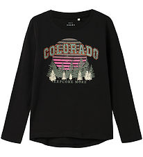 Name It Bluse - Colorado - NkfVix - Black m. Print