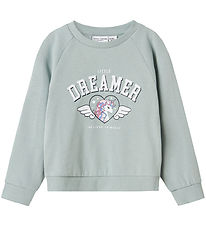Name It Sweatshirt - Dreamer - NmfVenus - Grau Mist m. Print