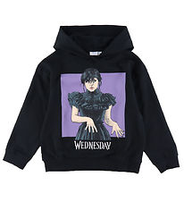 Name It Hoodie - Noos - NkfJida Wednesday - Black w. Print