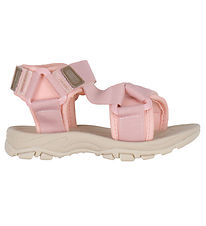 Pom Pom Sandals - Trekking Velcro - Bright Rose