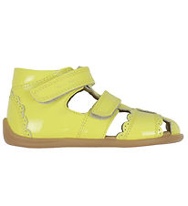 Sandales Pom Pom - Deux Velcro Festonné - Yellow Brevet