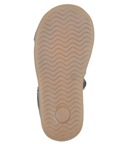 Pom Pom Sandalen - Startersdruppels Klittenband - Dark Rose Glit