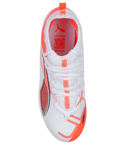 Puma Fußballschuhe - Ultra 5 Match FG/AG Jr - Weiß/Schwarz/Leuch