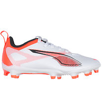 Puma Fotbollsskor - Ultra 5 Play V FG/AG Jr - Vit/Svart/Glödande