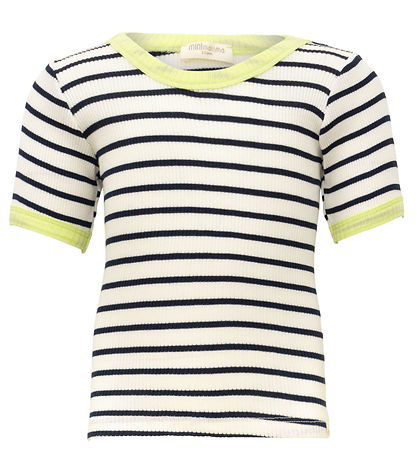 Minimalisma T-shirt - Rib - Silk/Cotton - Legs - Sailor/Lime