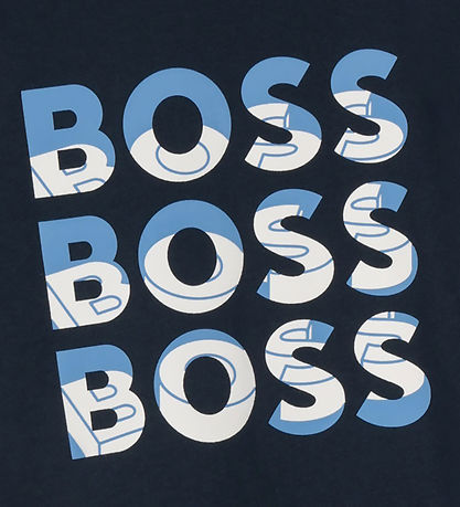 BOSS T-shirt - Navy w. Print