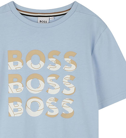 BOSS T-Shirt - Persisch Blue m. Print