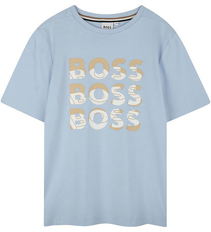 BOSS T-Shirt - Persisch Blue m. Print