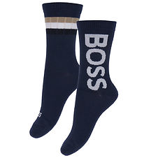 Chaussettes BOSS - 2 Pack - Marine av. Blanc