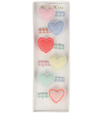 Meri Meri Hair Clips - 6-Pack - Felt - 3.5 cm - Hearts