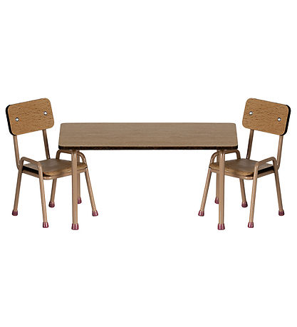 Miniature Table Et Chaises Maileg - Souris - Foncé Poudré