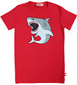 DYR-Cph T-shirt - Dyrgrowl - Red w. Great White Shark