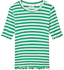 Mads Nørgaard T-skjorte - Rib - Tuviana - Vanilla Ice/Verdant Gr
