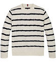 Tommy Hilfiger Blouse - Knitted - Ivory Petal/Dark Night Navy St