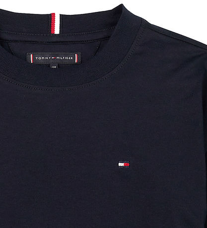 Tommy Hilfiger Stuttermabolur - Essential - Dark Nótt Dökkblátt