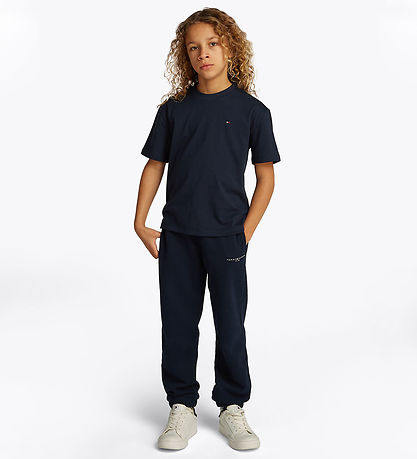 Tommy Hilfiger Stuttermabolur - Essential - Dark Nótt Dökkblátt