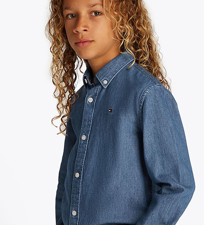 Tommy Hilfiger Shirt - Denim Chambray - Denim Medium+ Wash