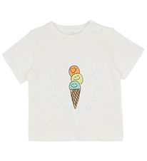 Stella McCartney Kids T-Shirt - Ivory m. Eiswaffel