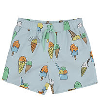 Stella McCartney Kids Badeshorts - Hellblau m. Eis