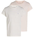 Calvin Klein T-Shirt - 2-pack - Stripe Slank - Silver Peony/Purp