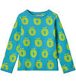 Småfolk Blouse - Blue Atoll w. Apples