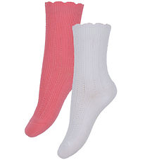 Konges Sløjd Socks - Rib - Frill - 2-Pack - Multi Color w. Hole