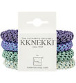 Kknekki Hårsnoddar - 4-pack - Lila/Grön Glitter