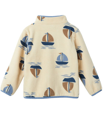 Name It Fleece Jacket - NmmMeeko - Fog w. Boats