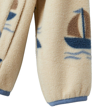 Name It Fleece Jacket - NmmMeeko - Fog w. Boats