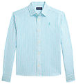 Polo Ralph Lauren Shirt - Linen - Light blue/White Striped