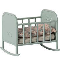 Maileg Minature Crib - My - Mint blue